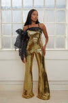 KIARA wide leg high waist trousers and robe set