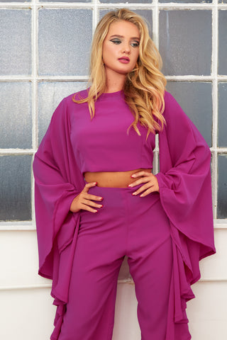 DEMI one sleeve crop top