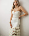 BLOSSOM Ivory bridal ladies day sweetheart midi dress rtw