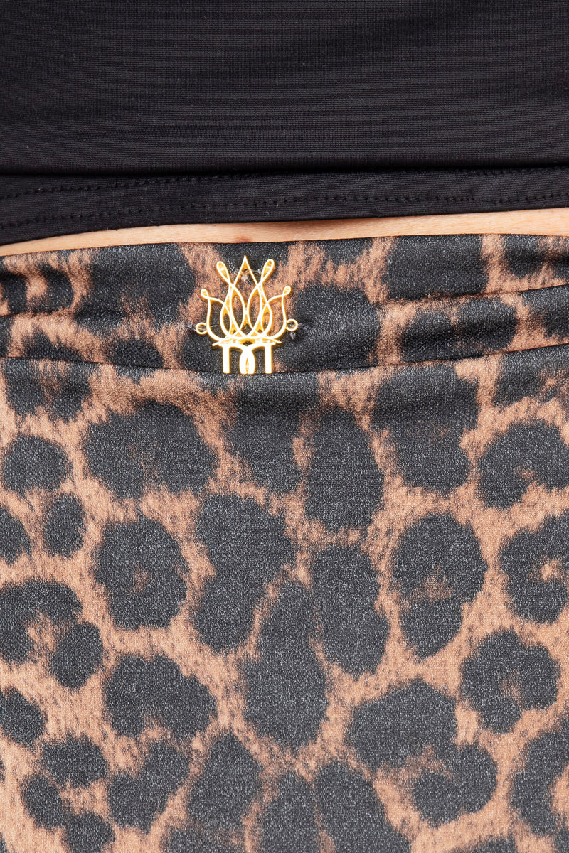 HYPE leopard print bodycon suspender mini skirt sample sale