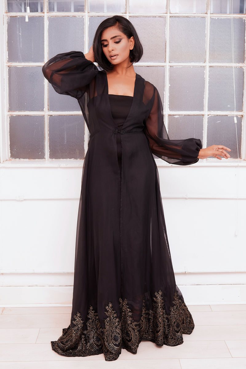 RAVEN sheer beach dress cover up robe