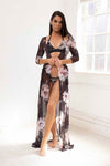 SARDINIA floral mesh robe bikini and trousers set sample sale