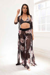 SARDINIA floral mesh robe bikini and trousers set sample sale