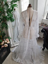 SCRIPT white sheer bridal beach gown cover up