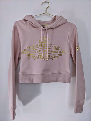 Signature branded cropped ladies hoodie