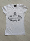 Signature lady fit logo white cotton t-shirt