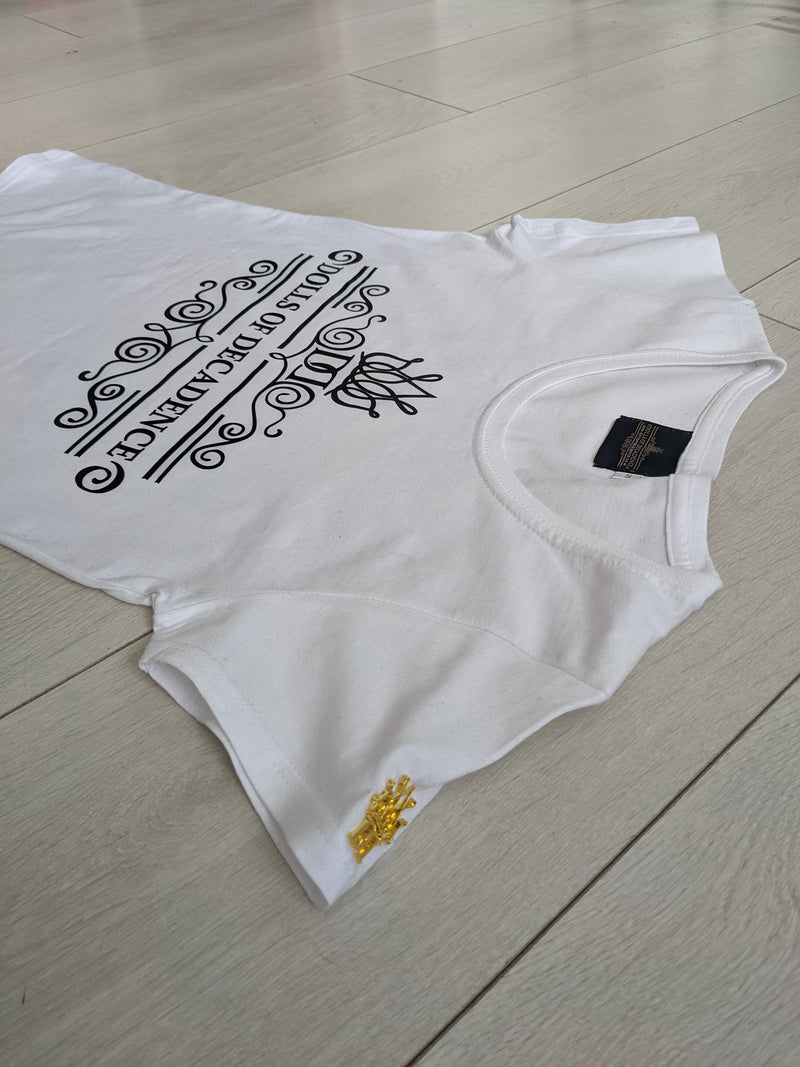 Signature lady fit logo white cotton t-shirt