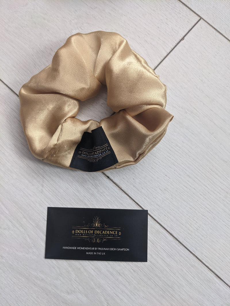 CHAMPAGNE BLUSH luxury oversize handmade satin scrunchie gift set